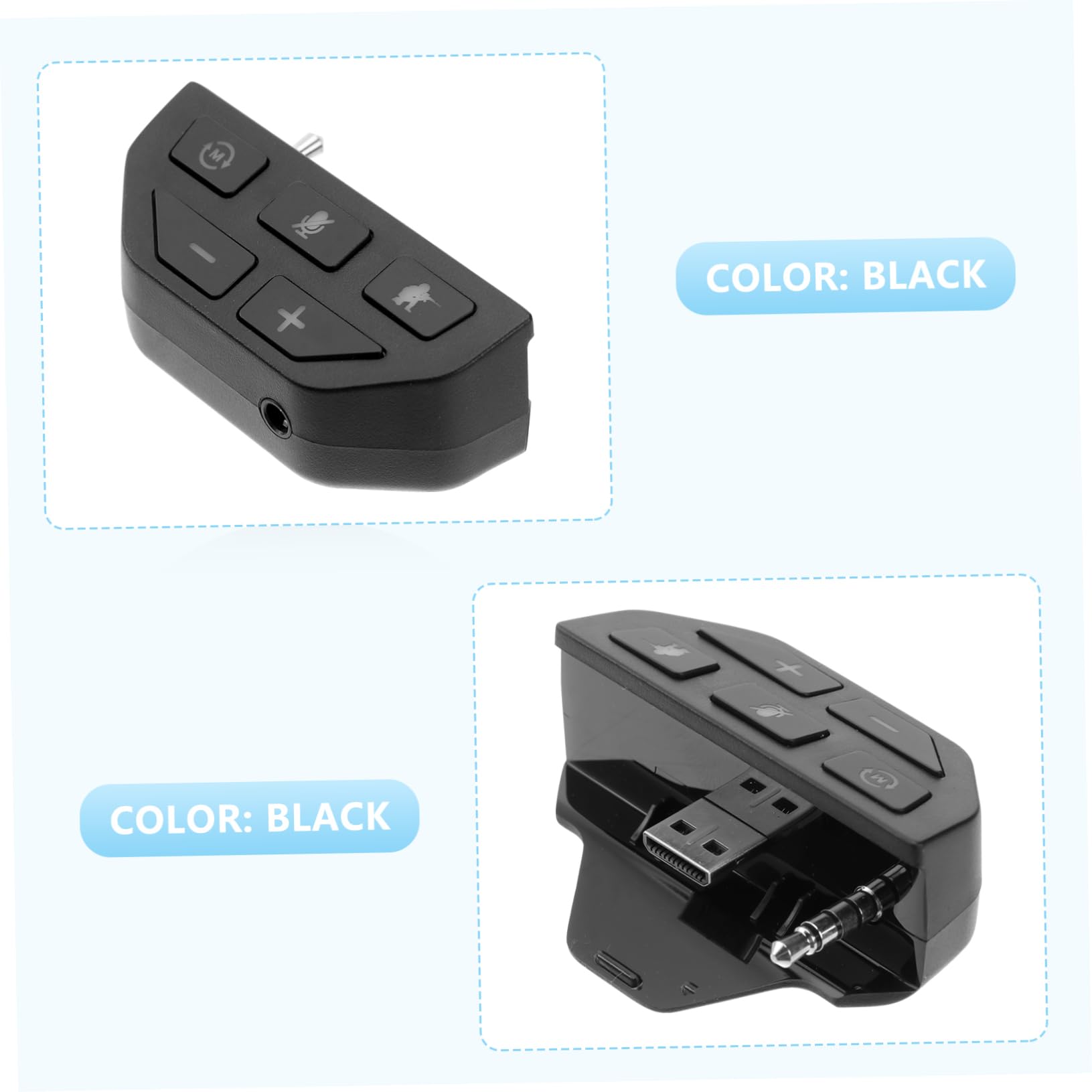 BESTonZON 2pièces Adaptateur Audio Stéréo pour Manette Casque Facile Design Et Communication