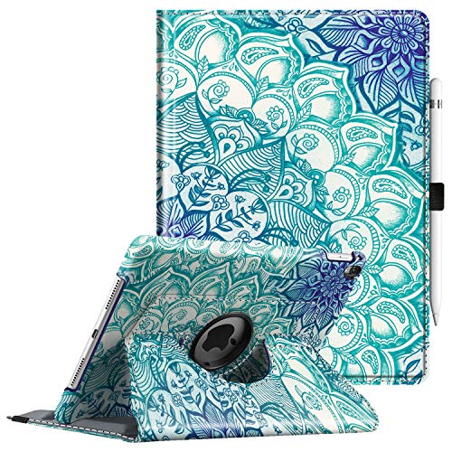 Fintie Case for iPad Pro 9.7-360 Degree Rotating Stand Protective Cover with Smart Stand Cover Auto Sleep/Wake Feature for iPad Pro 9.7 Inch (2016 Version), Emerald Illusions