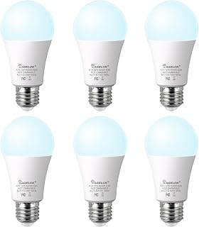A19 LED Light Bulbs 100 Watt Equivalent, Efficient 12W Light Bulbs, Daylight White 6000K, 1200LM, 35000 Hrs Lifetime Non-Dimmable E26 Standard Base LED Bulbs for Bathroom Home Office, 6-Pack