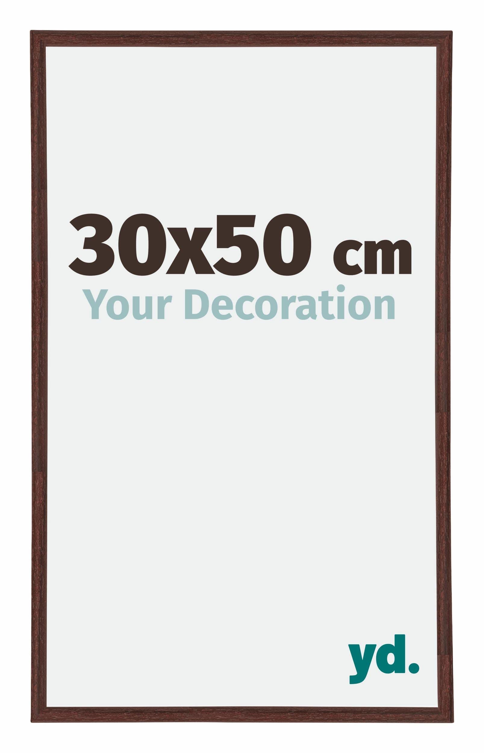 Your Decoration - Picture Frame 30,00x50,00 cm - Brown - UV Resistant Glass Plate - Anti-Reflective -Annecy