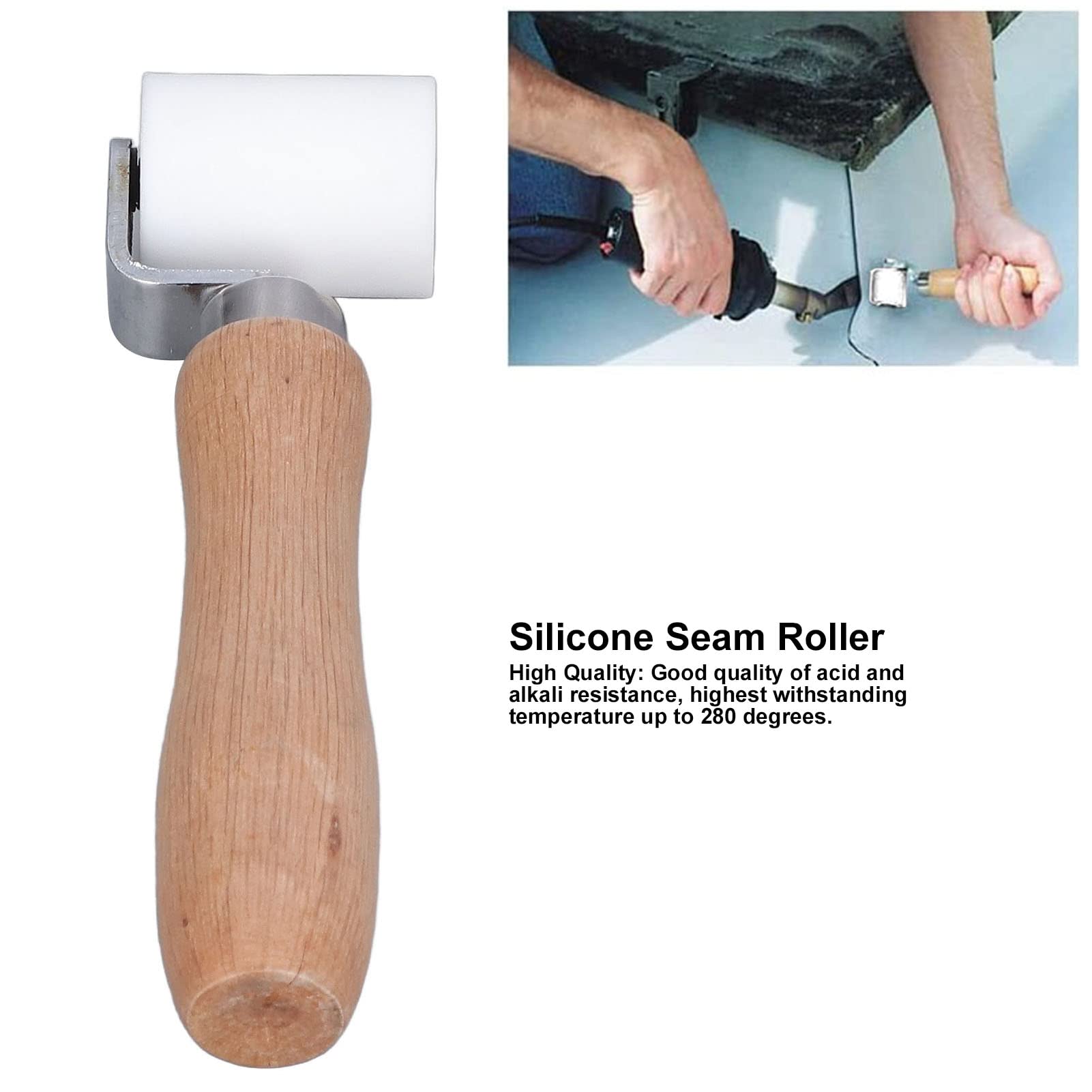 Rodillo de Silicona Profesional de Alta Temperatura de 40 MM/1,6 Pulg, Estructura Extraíble, Diseño de Cojinete Bidireccional, Funcionamiento Flexible, Rodillo de Presión Manual para Soldadura