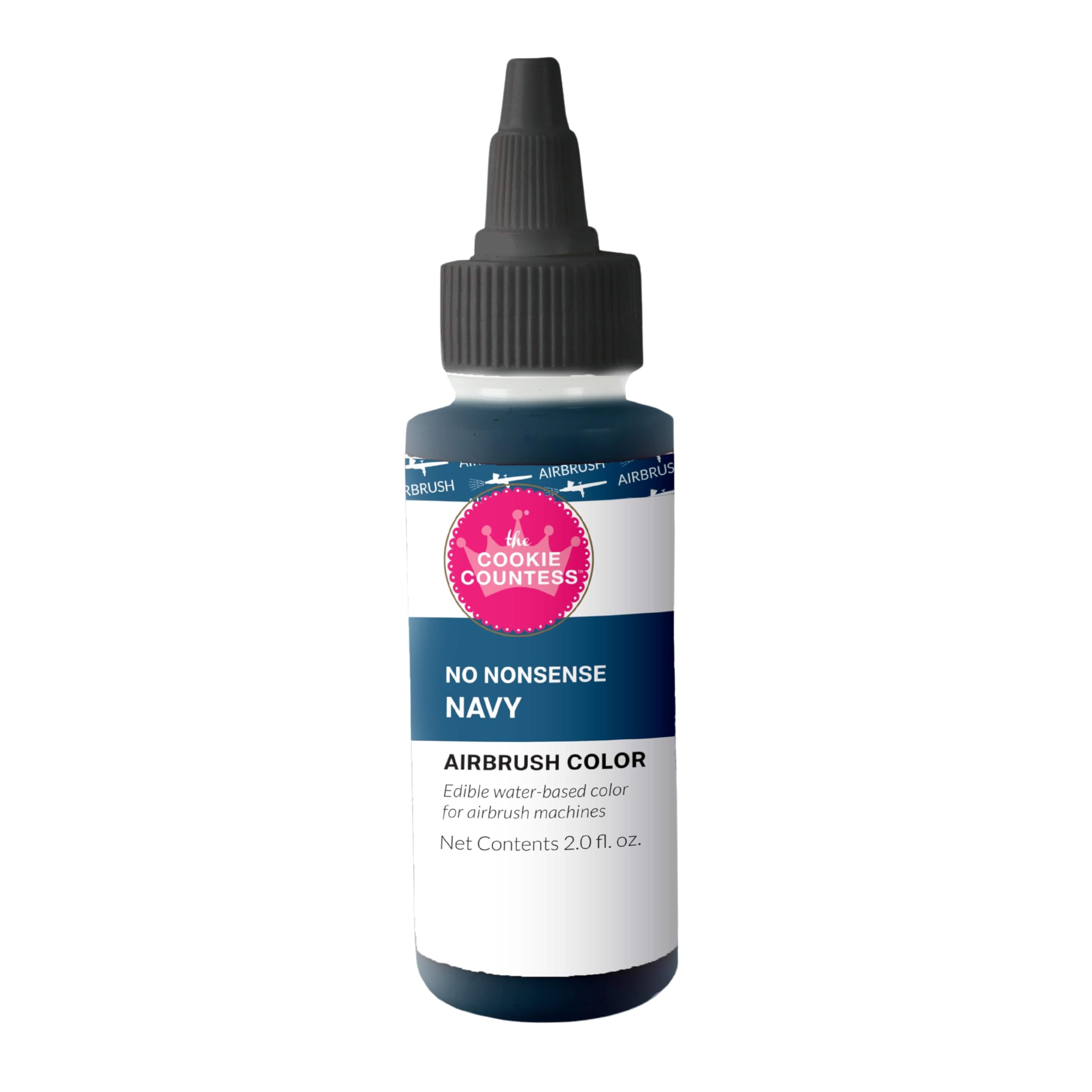 Cookie Countess - No Nonsense Navy edible airbrush color 2oz