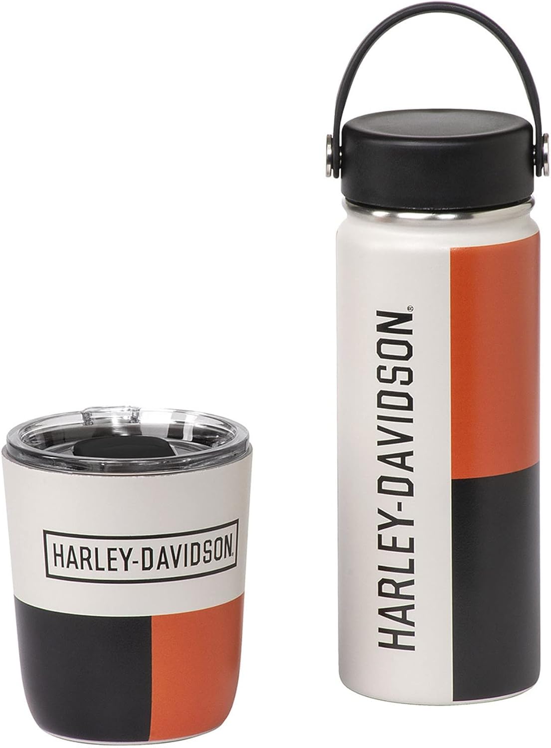 Harley-Davidson Retro Block Travel Mug & Water Bottle Set, 10 oz. & 16 oz.