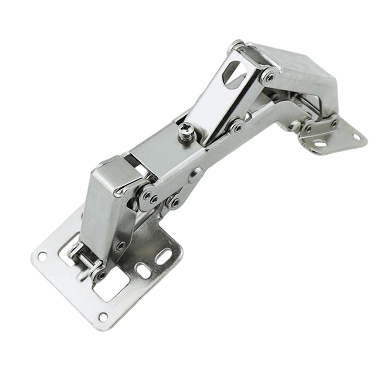 2 Tool-Free Bearing Fastener Set, Quiet Shut Screw-on Hardware for Closet Cabinet Boards Child Safe Cabinet Hinges