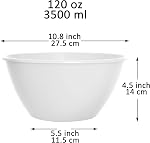 Youngever 11 de pouce 3.6L Plats de mélange et de service en plastique, grands bols de popcorn, salades, bols à croustilles et à dip, ensemble de 9 (Couleur urbaine)