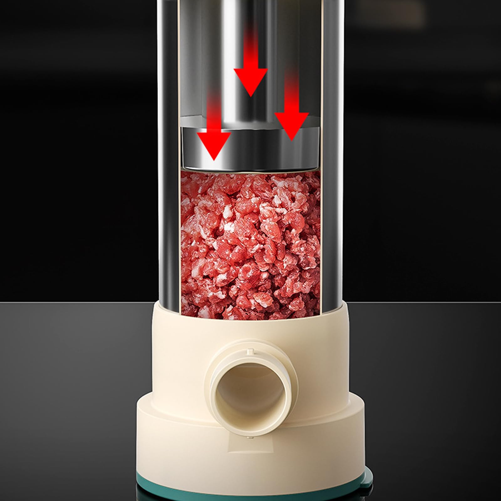 Riempitrice per Salsicce in Acciaio Inox,Macchina per Insaccatrice Manuale Strumento per Riempire Salsicce Insaccatrice per Salsiccia con Imbuto per Salsiccia,per Carne Riempitrice per Salu