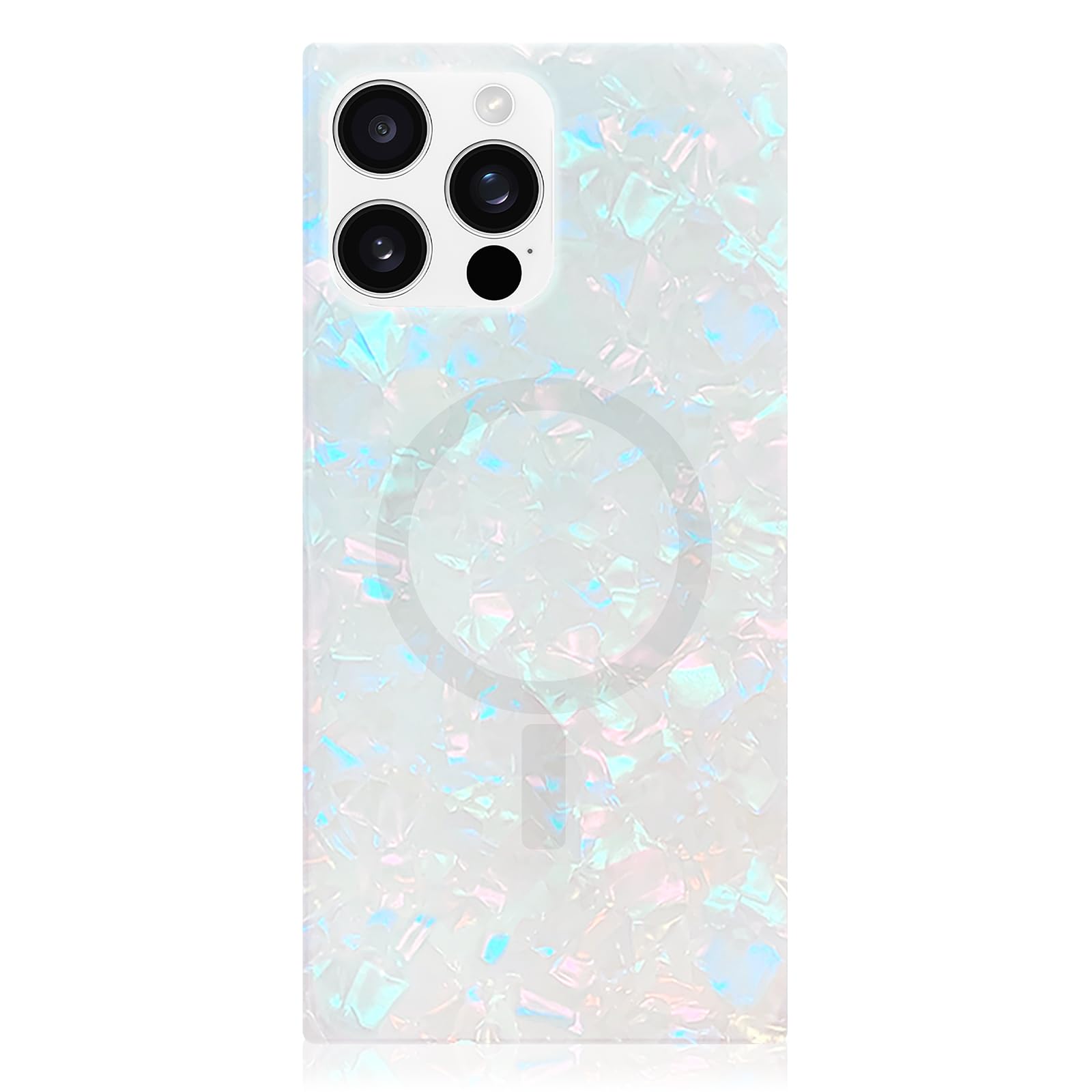 Flaunt Official Square Protective Case - Compatible with iPhone 16 Pro - Compatible with MagSafe & Wireless Charging - Drop-Tested & Shockproof - (Opal Shell)