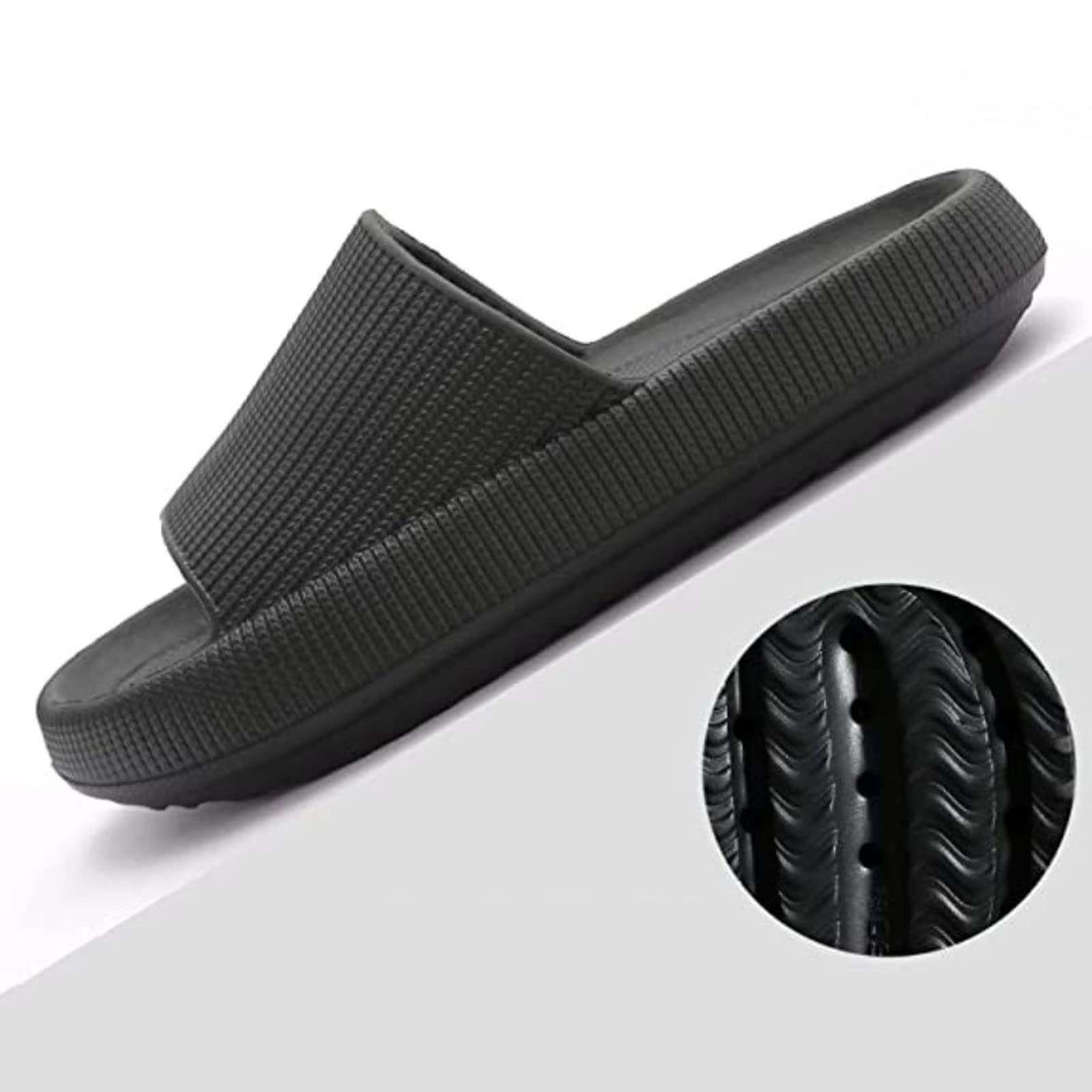 YHQZNLXQ Zapatillas para Mujer Zapatillas para el hogar Fondo Grueso Fondo Suave Baño Chanclas Antideslizantes Sandalias de Mujer Pareja Verano Zapatillas de Interior6.5 EU