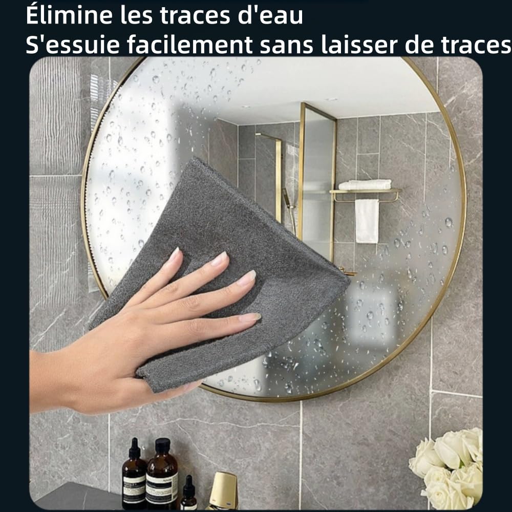 JXpxbao Maisolya Lavette Microfibre Zéro Trace–Chiffon Magique Épaissi Super Absorbant,30 * 40cm pour vitres de Voiture, Maison, Cuisine. (Noir,20PCS)