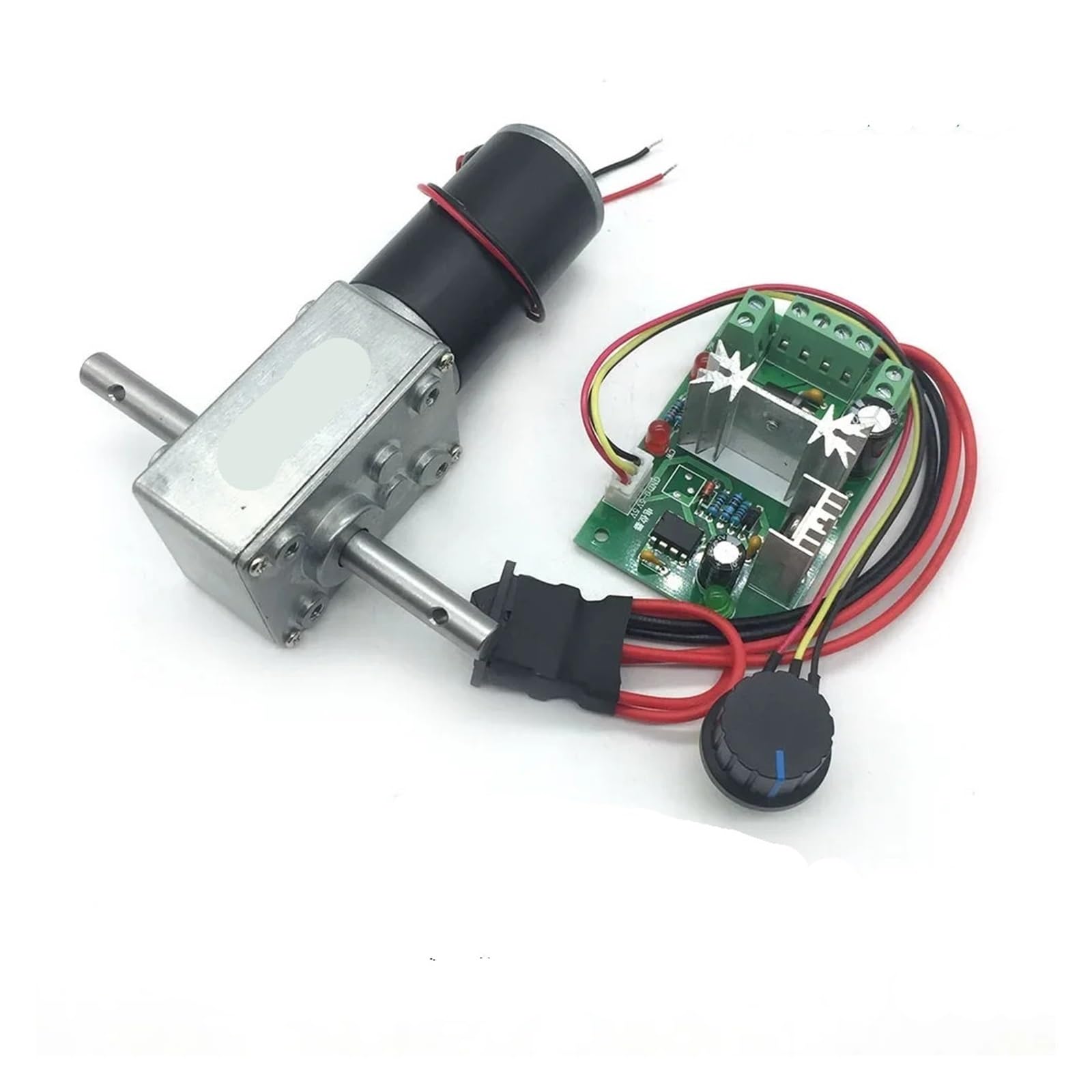 Motor de reducción de velocidad de gusano Motor de doble eje 5840-31zy, motorreductor de tornillo sin fin de 24 V CC, motores reductores de 4 V CC, alto par, autobloqueo invertido for robot(Package J,