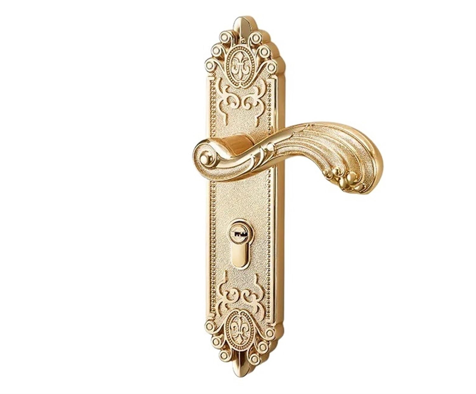 Serrure de porte luxueuse dorée au design européen exclusif