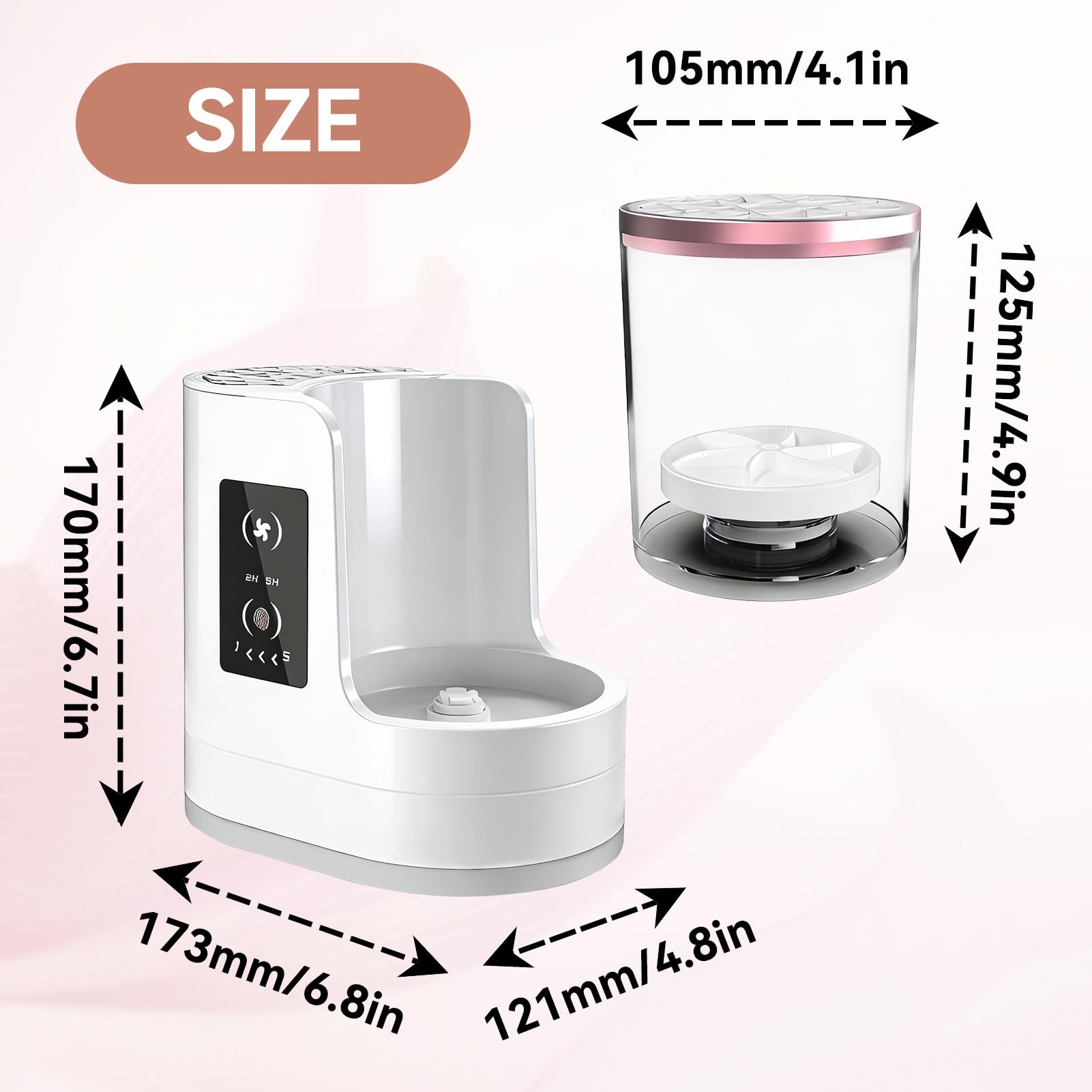 Máquina limpiadora de brochas de Maquillaje eléctrica, Limpiador de brochas de Maquillaje Desmontable, máquina Secadora, cepillos cosméticos eléctricos USB, Herramienta limpiadora
