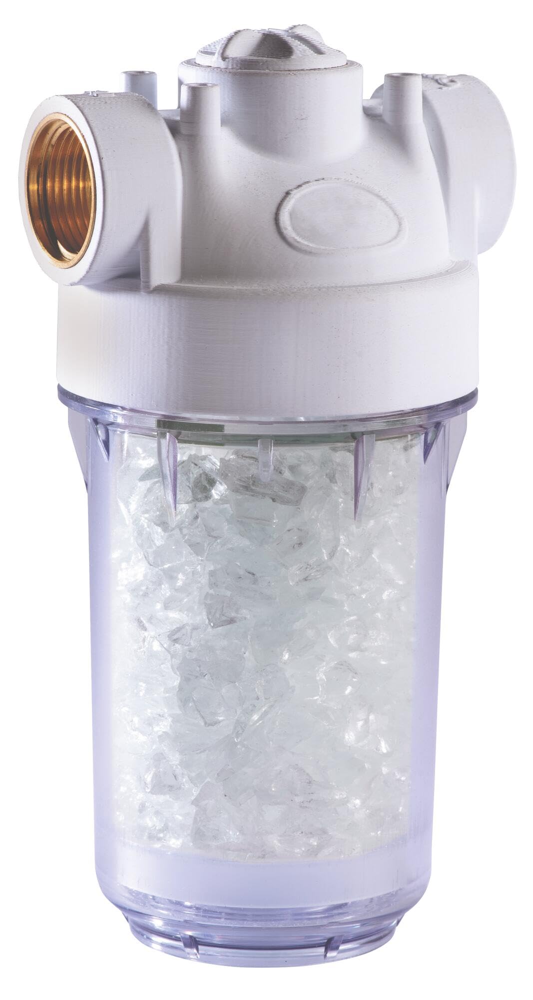 AQUAWATER, 105408, filtr zapobiegający osadzaniu się kamienia do podgrzewacza wody, skuteczna ochrona, filtracja polifosforanowa, adaptowalny montaż, maksymalny przepływ 110 l/min, produkcja