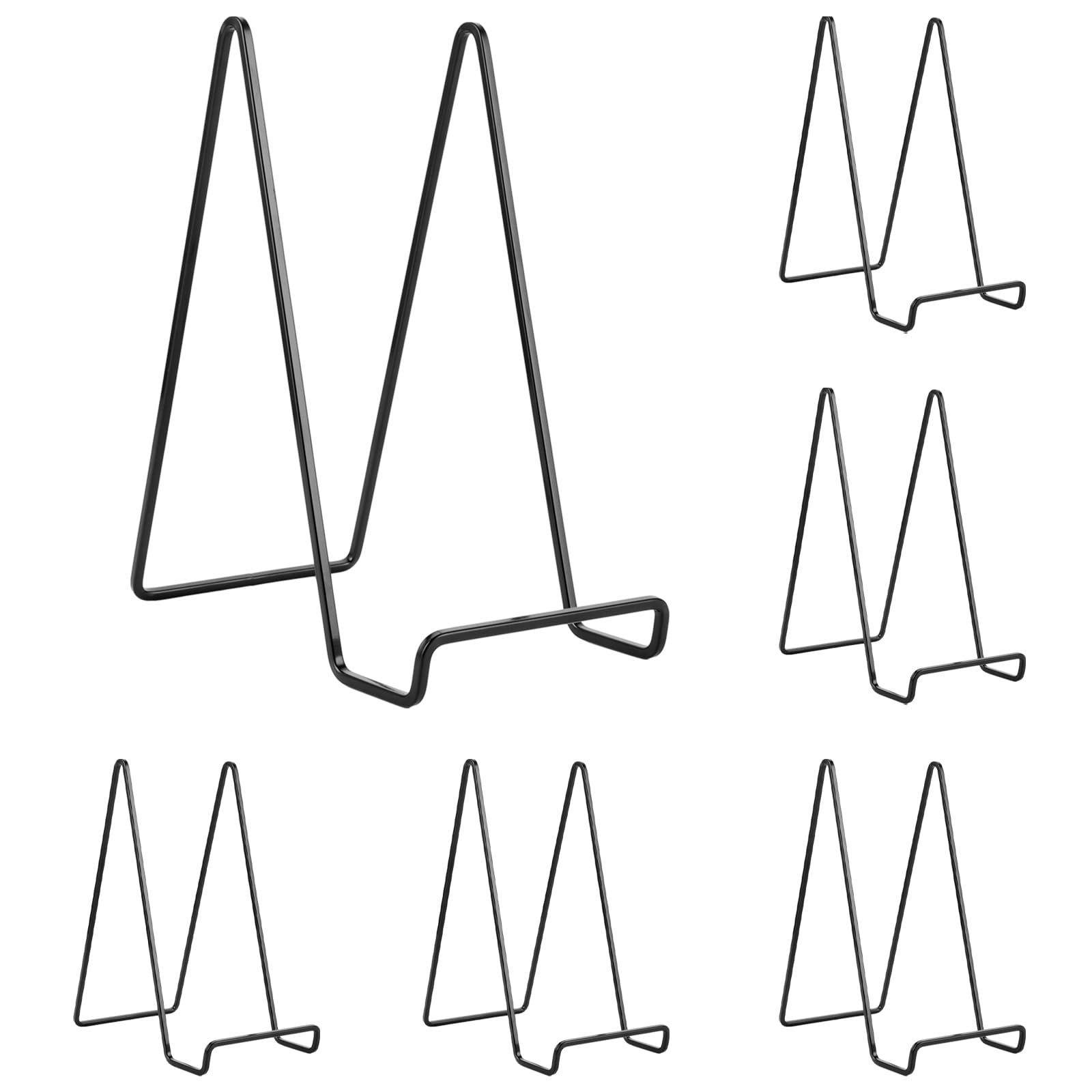 6er-Set 8 Zoll Staffelei Aufsteller Teller Ständer Metall, Tellerständer, Schwarz Metall Tellerständer Tellerhalter, Eisen Staffelei fuer Teller, Display Ständer, bilderständer