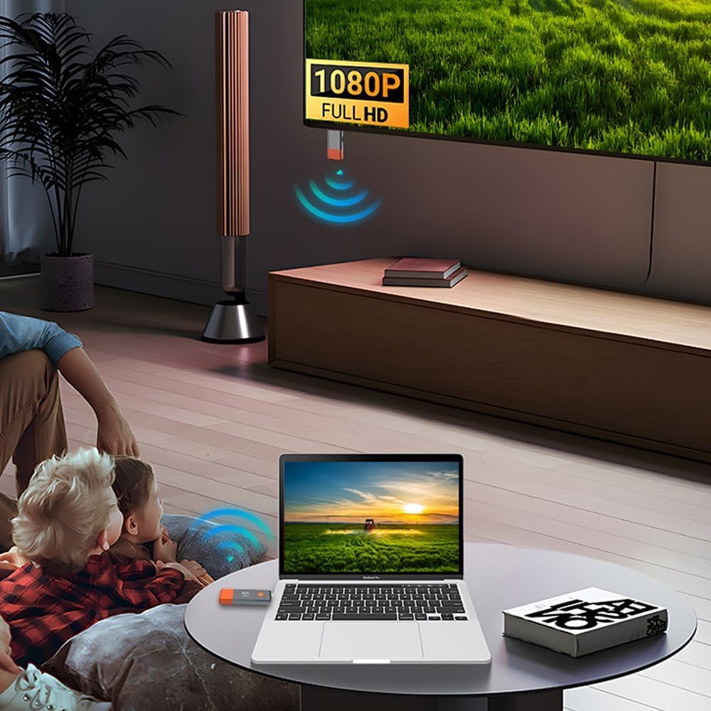 Wireless HDMI Transmitter and Receiver, 328FT/100M 2.4G/5G Wireless HDMI Extender, 4K Decode 1080P Output, for Streaming Video and Audio from Laptop/PC/TV Box/Projector/PS4/PS5 to Monitor/TV. - Image 2