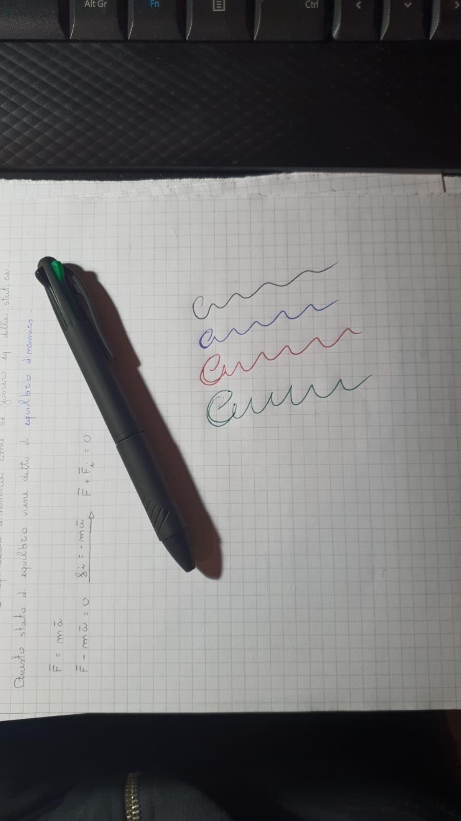 6 Penne Multicolore Shulaner 4 In 1 Con Matita 0.5mm: Inchiostri Blu Rosso Nero Verde