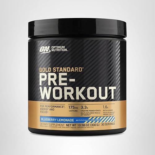 Vista 10 de Suplemento Dorado Estándar para antes del entrenamiento Optimum Nutrition, para 30 porciones, 10.6 onzas, 2730503, 1, 1