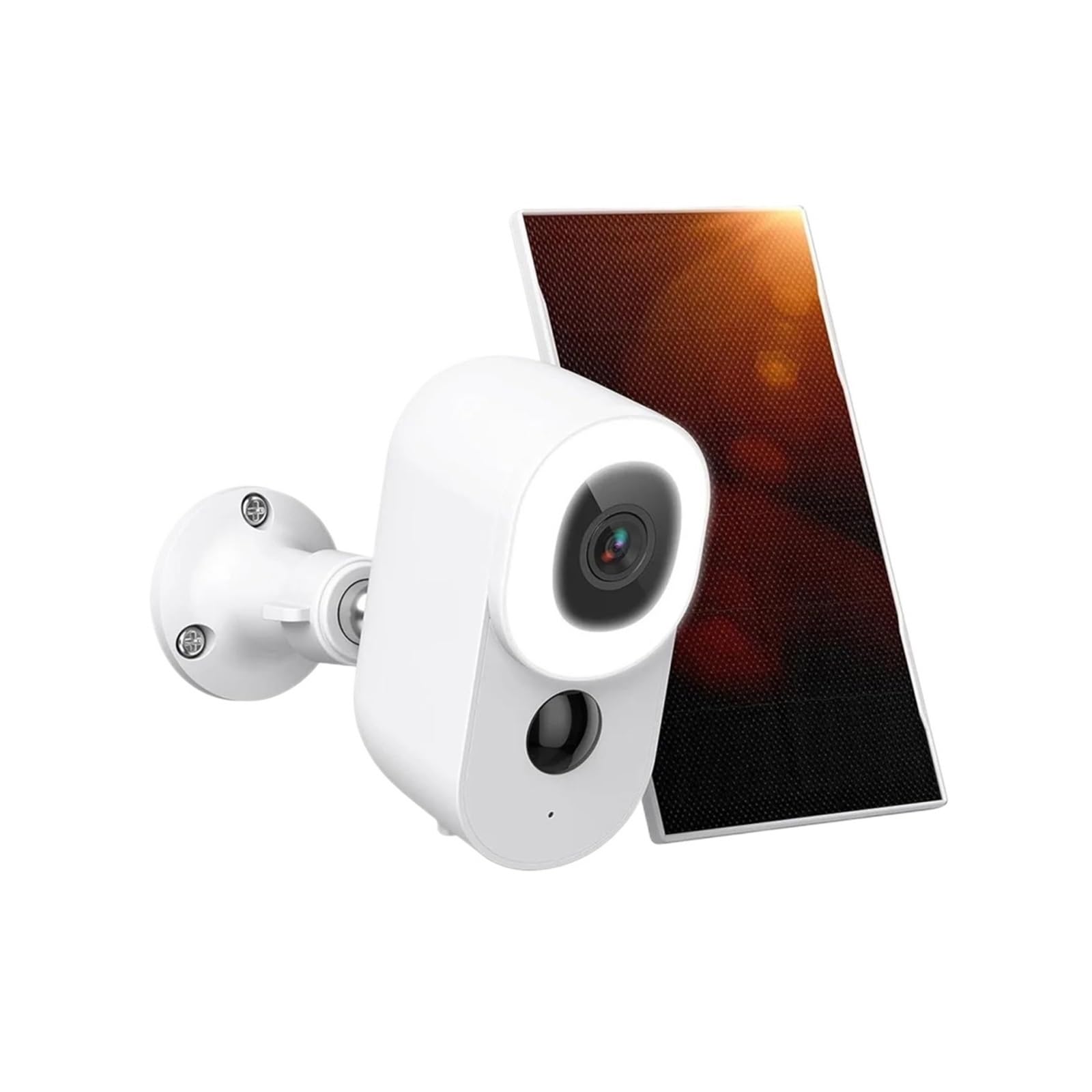 Oshpmbdlyfj One Color 3Mp Wifi Wireless Security Outdoor Battery Solar Spotlight Color Night Vision Siren Pir Cloud Surveillance Camera(Solar Camera 128G)