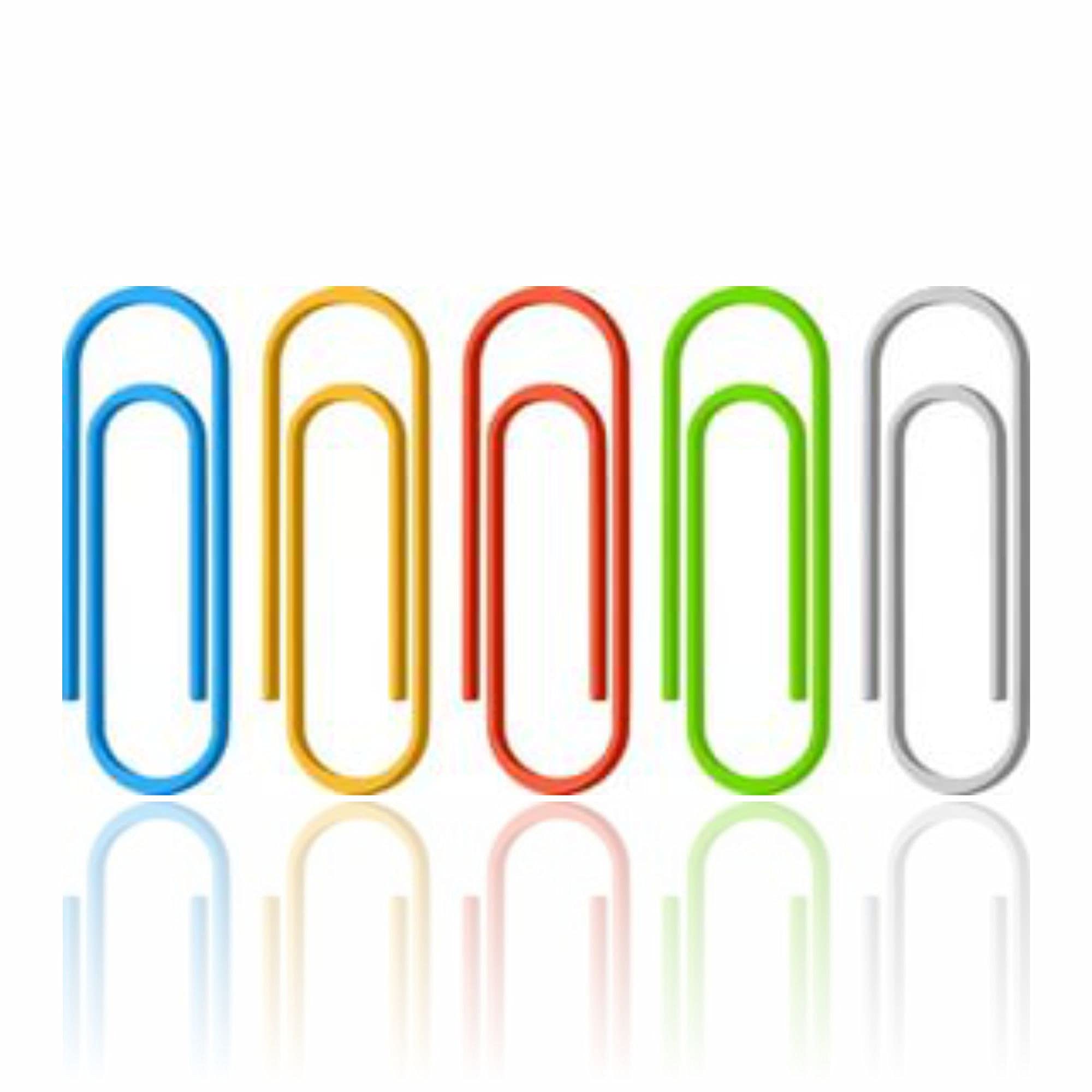 Buy Set of 100 Different Colour Paper Clips Assorted Color Clamps Pins Paperclip Sheet Document