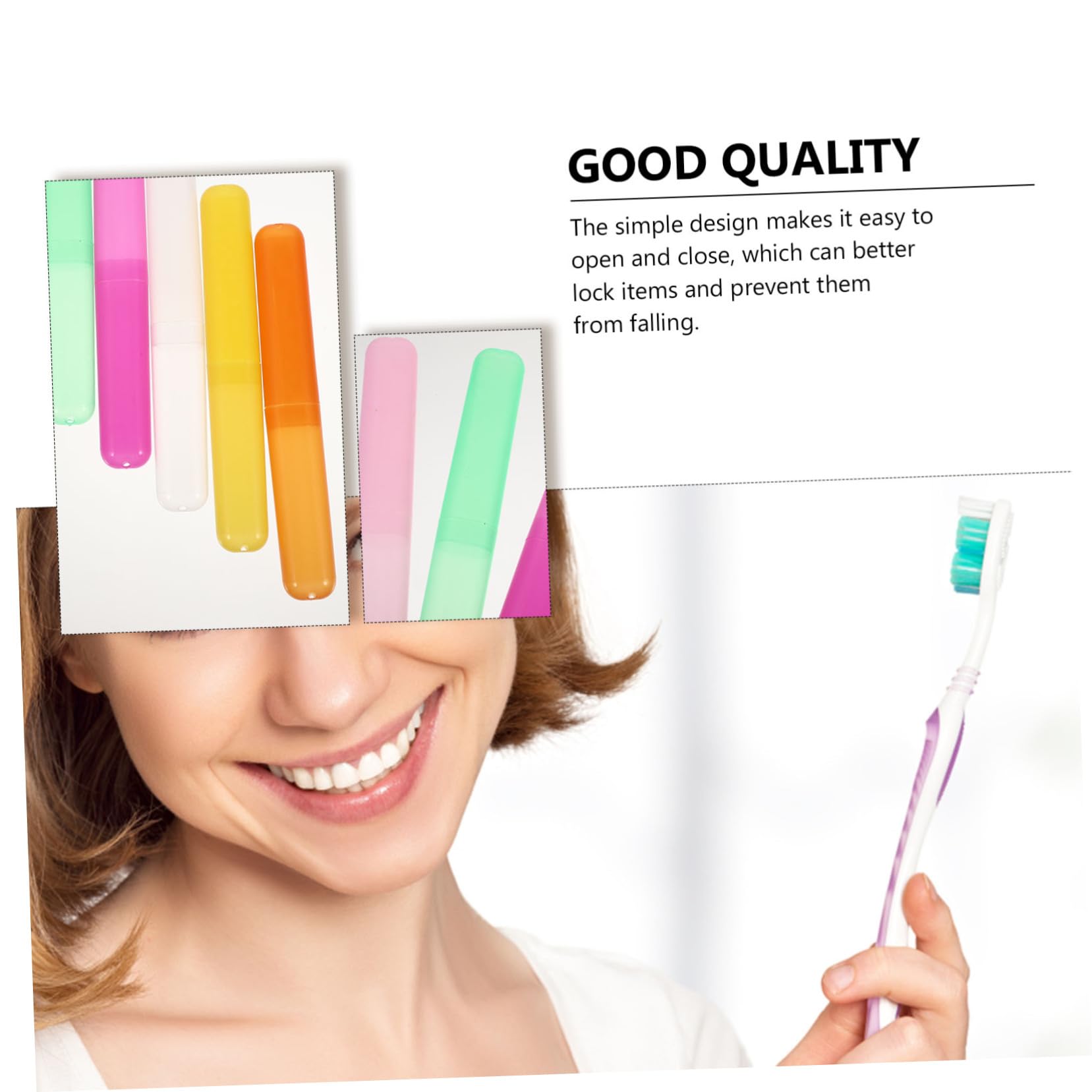 FRCOLOR Confezione di Astucci da Viaggio per Spazzolino 40 Pezzi Abs | Trasferte e Viaggio, Leggero e Facile da Aprire e Chiudere, Chiusura Sicura degli Oggetti Colore Casuale