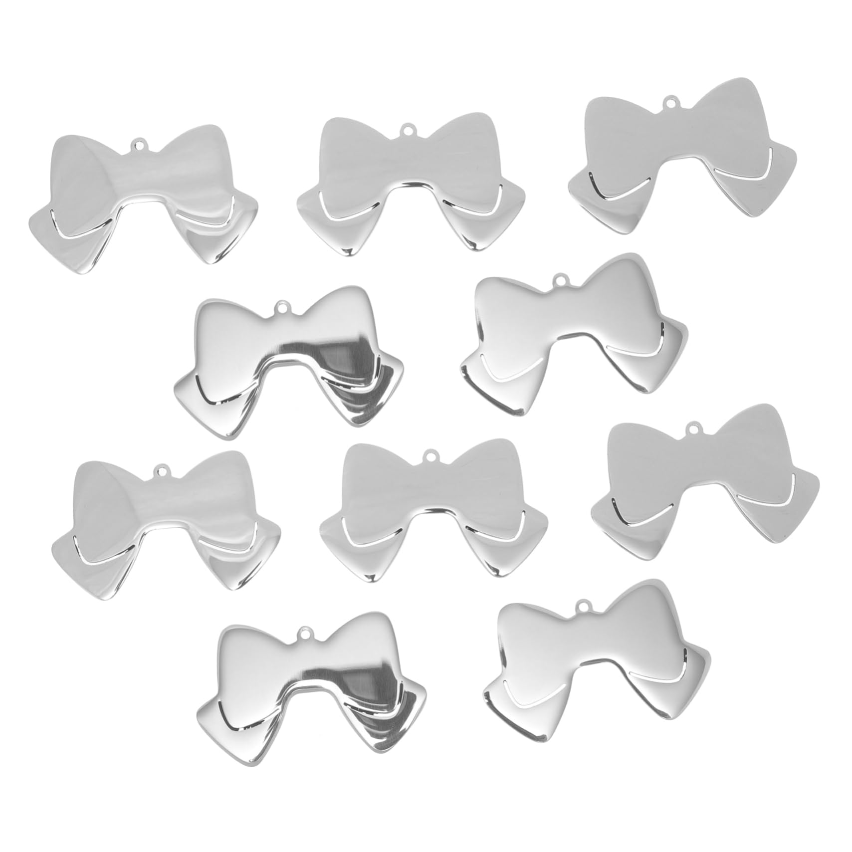 HEMOTON Etiquetas De Identificación Para Mascotas Inoxidable Con Diseño De Lazo Personalizables Con Nombre Teléfono Placas Para Perros Y Gatos Para Collar Compacto 10 Piezas X 5