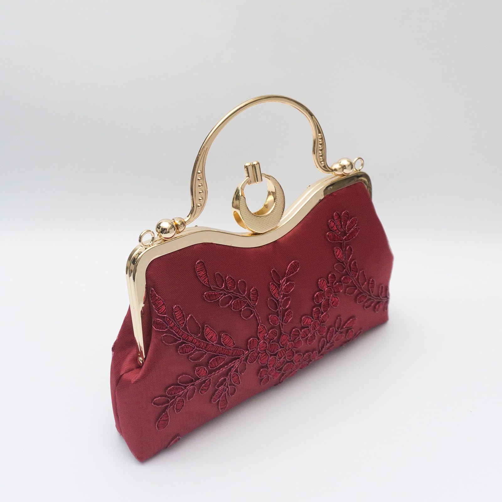 Bolsa de Noche para Mujer Bordado Floral Embrague Bolso de Fiesta Pequeña Bolso de Boda Lujoso Bolsa de Cadena Clutch Elegante Bolso de Hombro Retro Fiesta Banquete Bolsos Bandolera