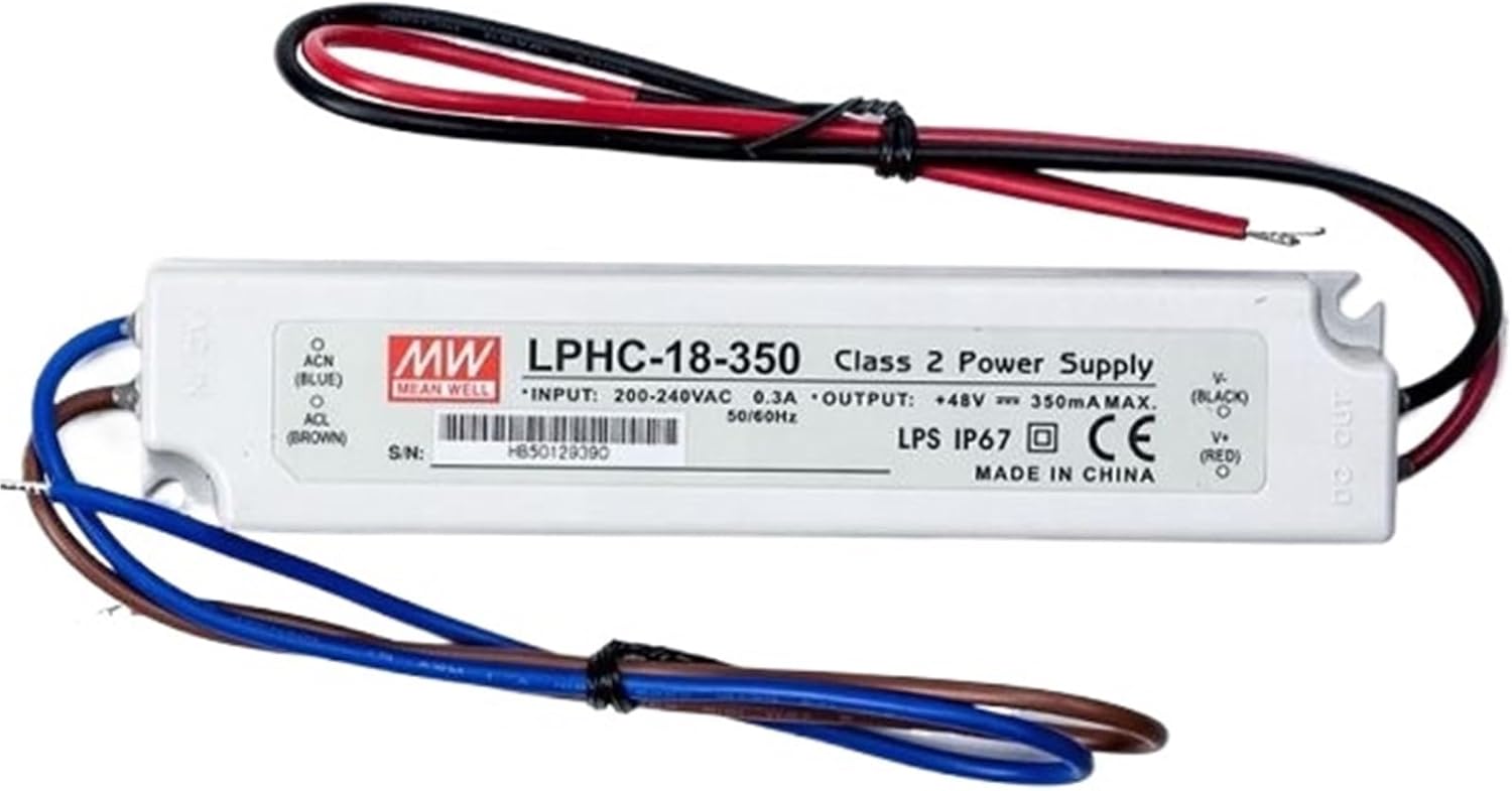 1PCS LPHC-18 Series DC6-48V 18W Single Output Switching Power Supply IP67 Outdoor LED Lighting Power(LPHC-18-350)
