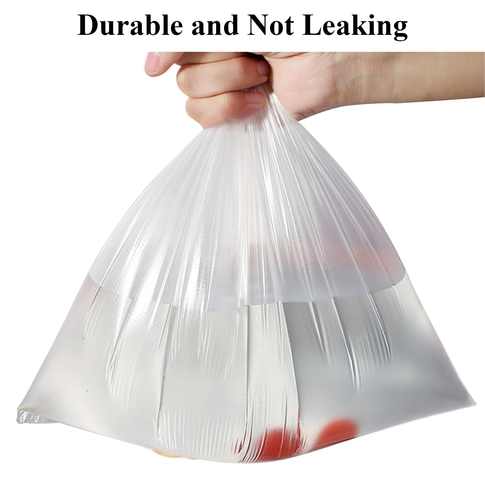 4 Rollen Kunststoffbeutel für Lebensmittel, 30 x 50 cm, haltbare, transparente Lebensmittelaufbewahrungsbeutel für Brot, Obst, Gemüse, Einkaufen, 1400 Stück Poly-Verpackungsbeutel