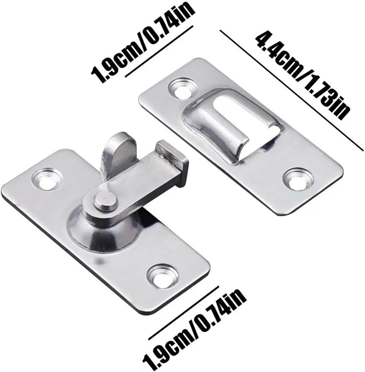 Barn Door Lock 4 Pcs Barn Door Lock, Portable, Suitable for Gate and Warehouse Doors(A)