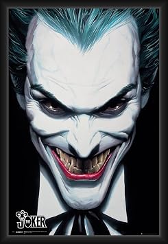 BUY ART FOR LESS Officially Licensed Joker - Ross - Framed Art Poster - 24 x 36 Inch - Sturdy Engineered Wood Frame with Plexi Glass - Ready to Hang