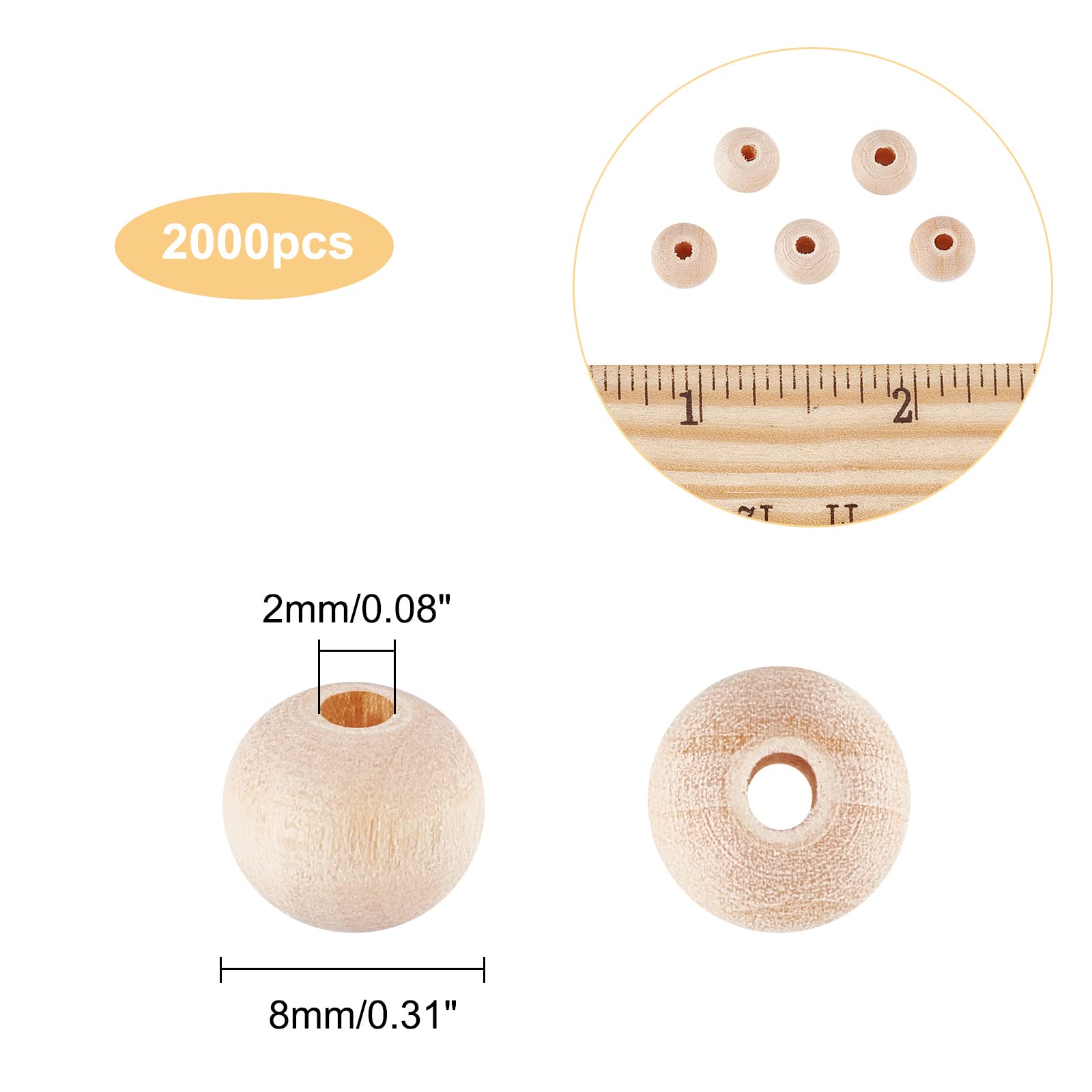 20 Mm Goldene Geometrische Holzperlen – 30 Stück Mit 4 Mm Loch Für DIY & Deko