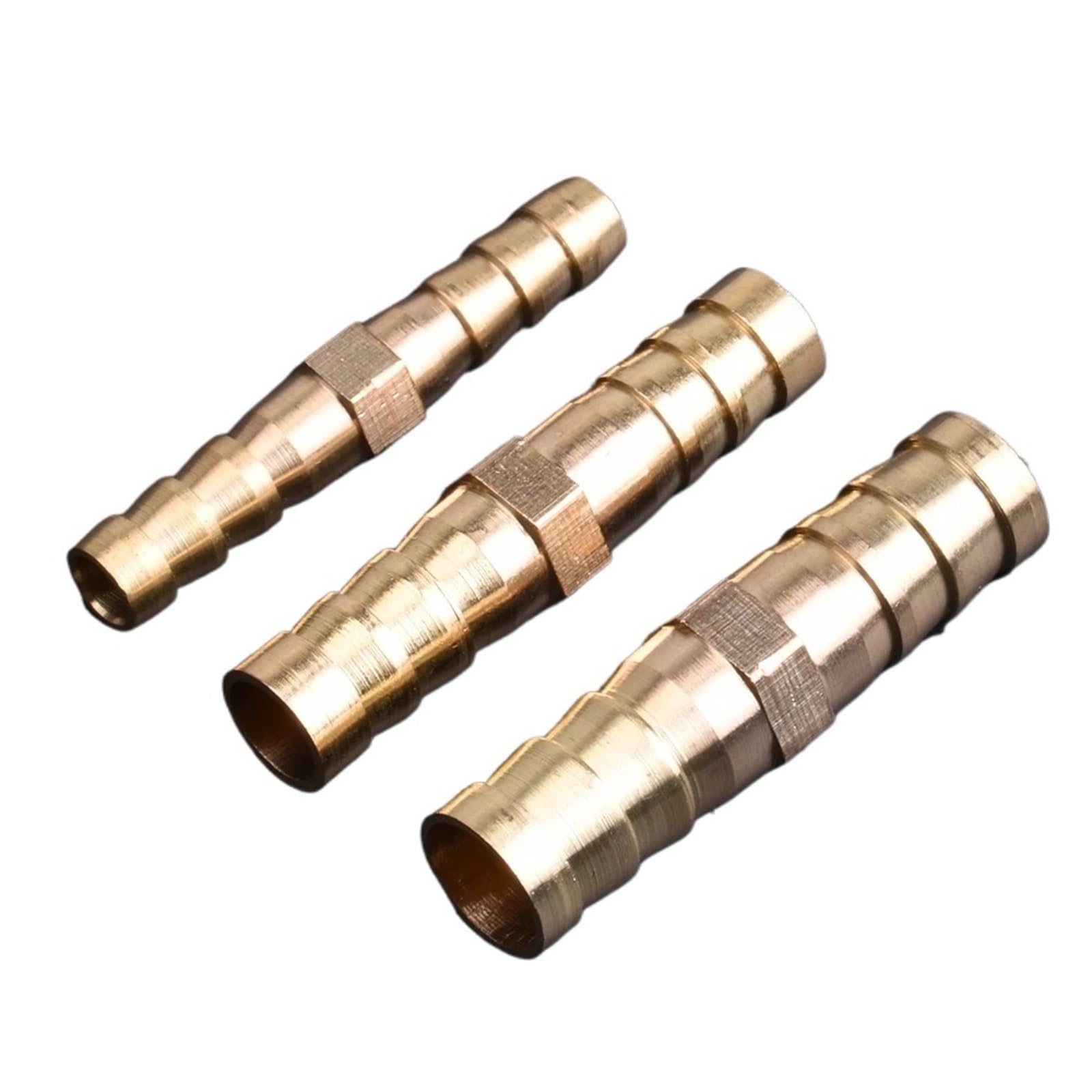 10PCS Brass Straight Hose Pipe Fitting Equal Barb 3mm 4mm 5mm 6mm 8mm 10mm 16mm 19mm 25mm Gas Barbed Coupler Connector Adapter(19-10mm)