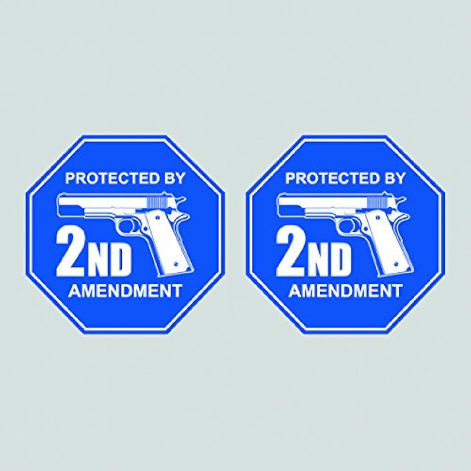 Two Pack Protected by 2nd Amendment Sticker Decal Gun Rights 2a Molon Labe FA Vinyl