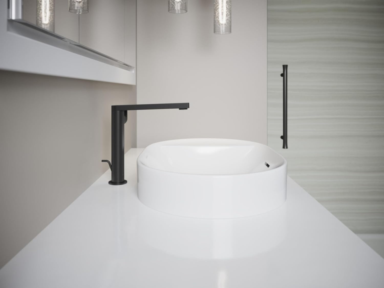 White Ceramic Oval Vessel Bathroom Sink