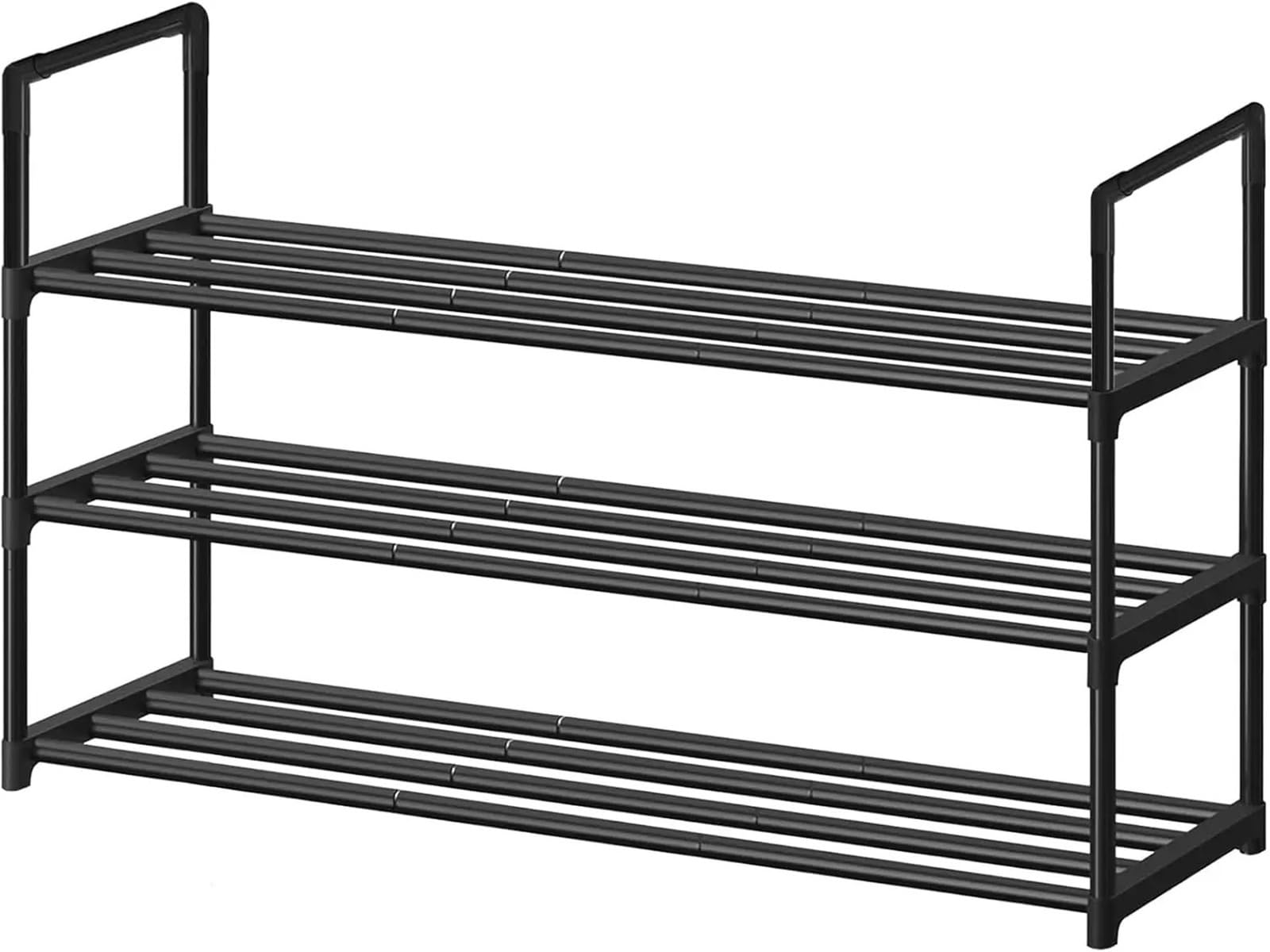 XILEUDUOD Shoe Organizer For Entryway Metal Shoe Rack Organizer, Stackable Storage Shelf For Entryway Closet Bathroom