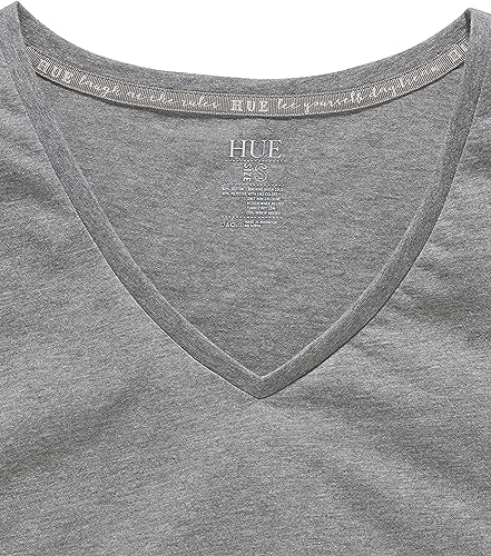 Image of HUE Womens Sleepwell Basic Short Sleeve V-Neck T-Shirt for Lounging Or Sleeping, Made with Temperature Regulating Technology