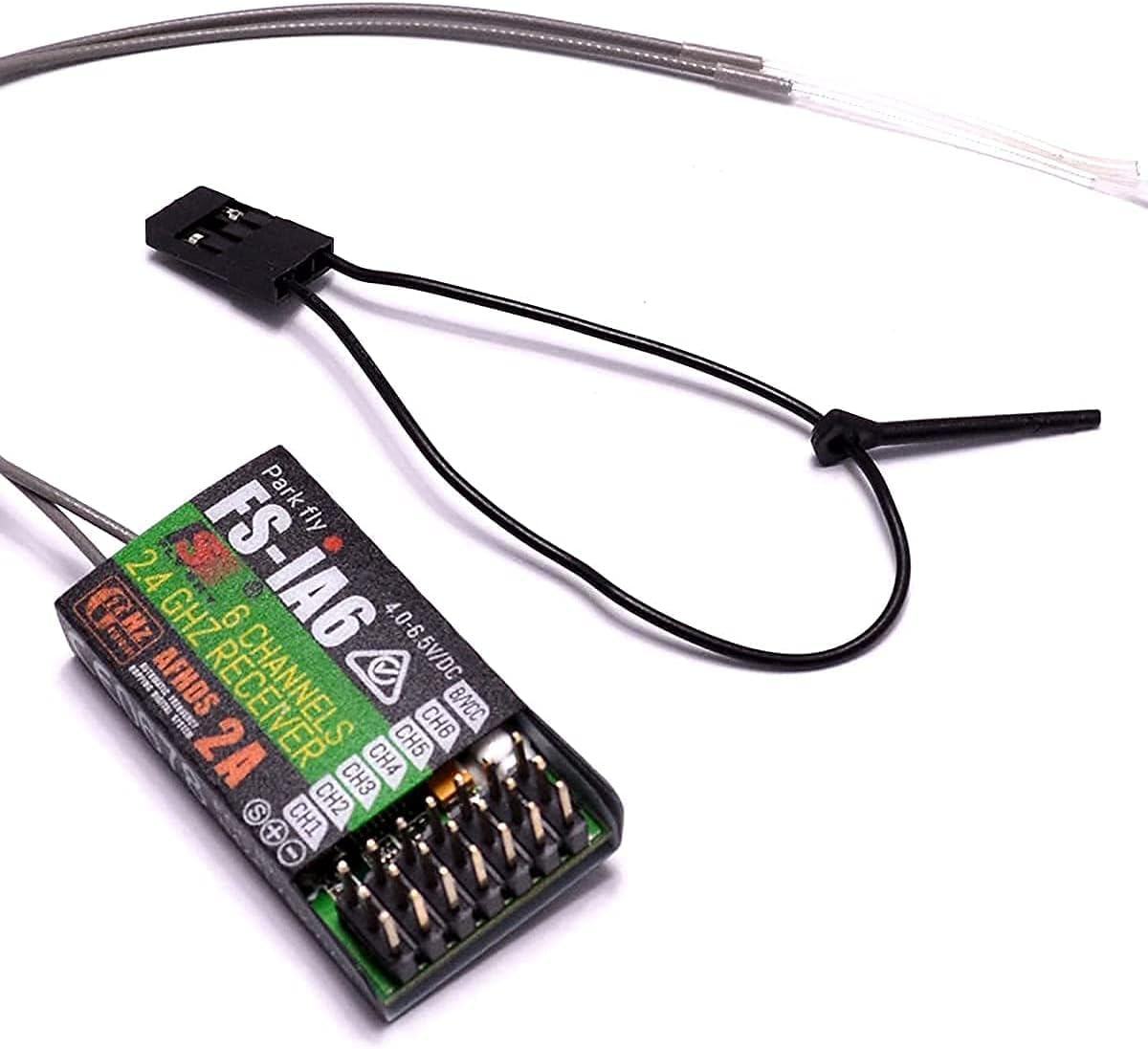 Yangers Flysky FS-IA6 Receiver, 6 Channels 2.4GHz AFHDS 2A RC Transmitter Receiver for RC Transmitter FS I4X I6 I6X I6S GT2G GT2E I8 I10 TH9A GT5 IT4S TM10 Model