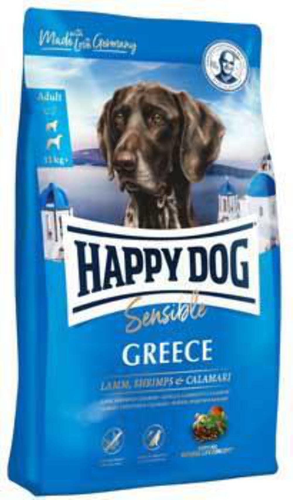 Happy Dog Greece croquettes agneau crevettes calmars 4 kg pour chien