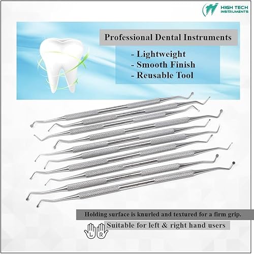 Vista 29 de Juego de 6 instrumentos de llenado de resina compuesta, kits de espátula de llenado dental para reparación estética de resina y preparaciones