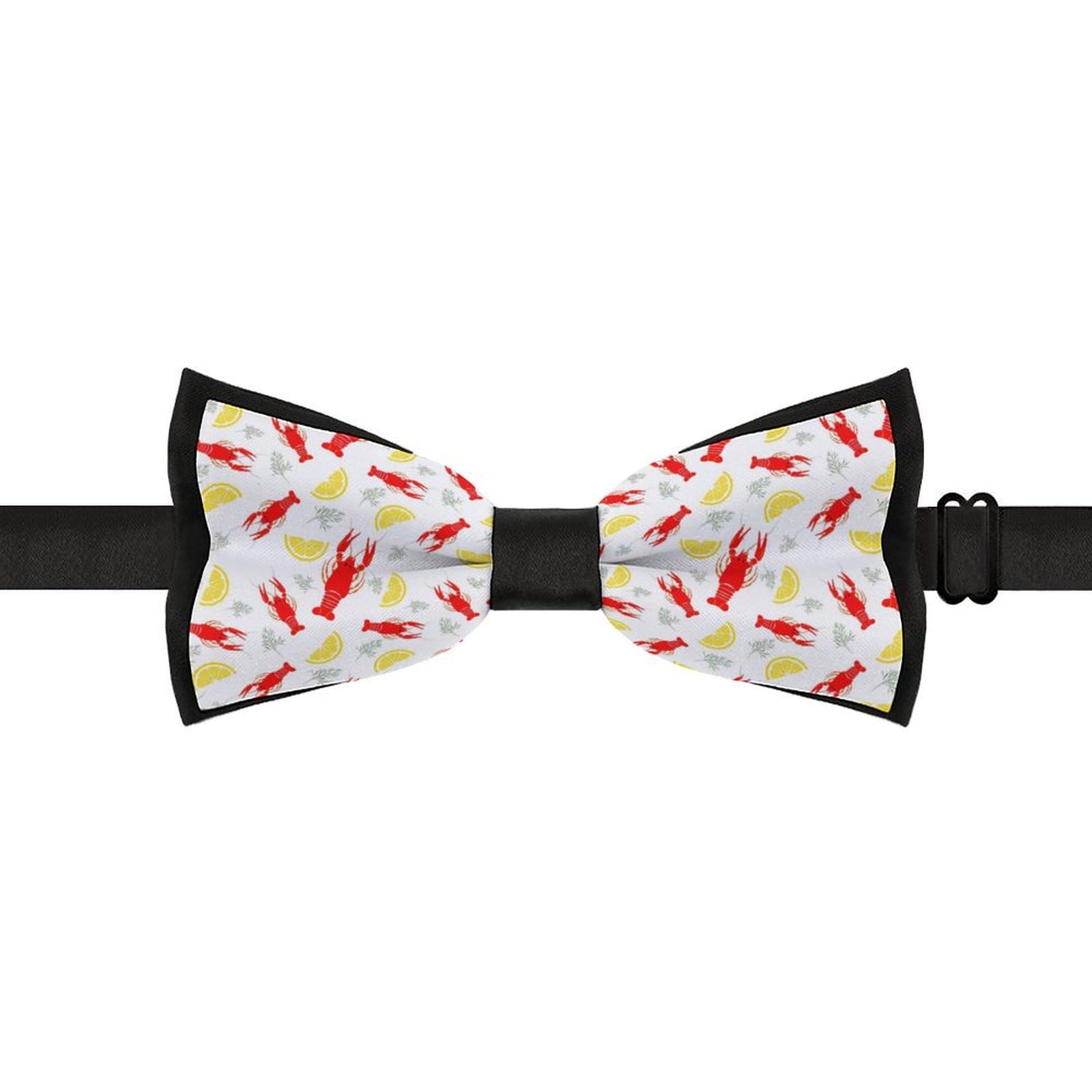GoasNei Animal of Crayfish Pattern Bow Tie for Men Adjustable Necktie Funny Tie Neck Ties for Weddings Party