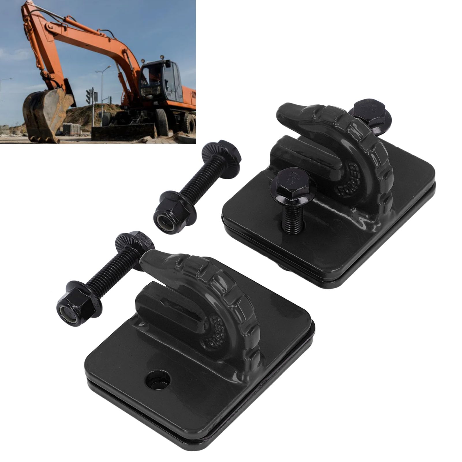 CHICIRIS Aleación de Acero del Acero del Tractor del Tractor Colocado de 15000 Lbs Ganchos de Remolque de Alimentación para de Autocaravana (BLACK)