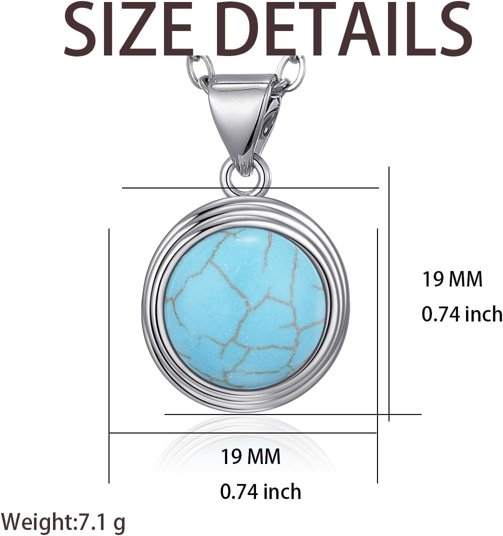 Turquoise/Moonstone Necklace for Women Trendy Christmas Jewelry Gifts for Women - Image 2
