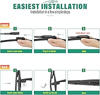 Vista 145 de 26" 20" 16" Windshield Wiper Blades Replacement for Dodge Grand Caravan 2008-2020 / Chrysler Town & Country 2008-2016 Premium All Weather Front Rear