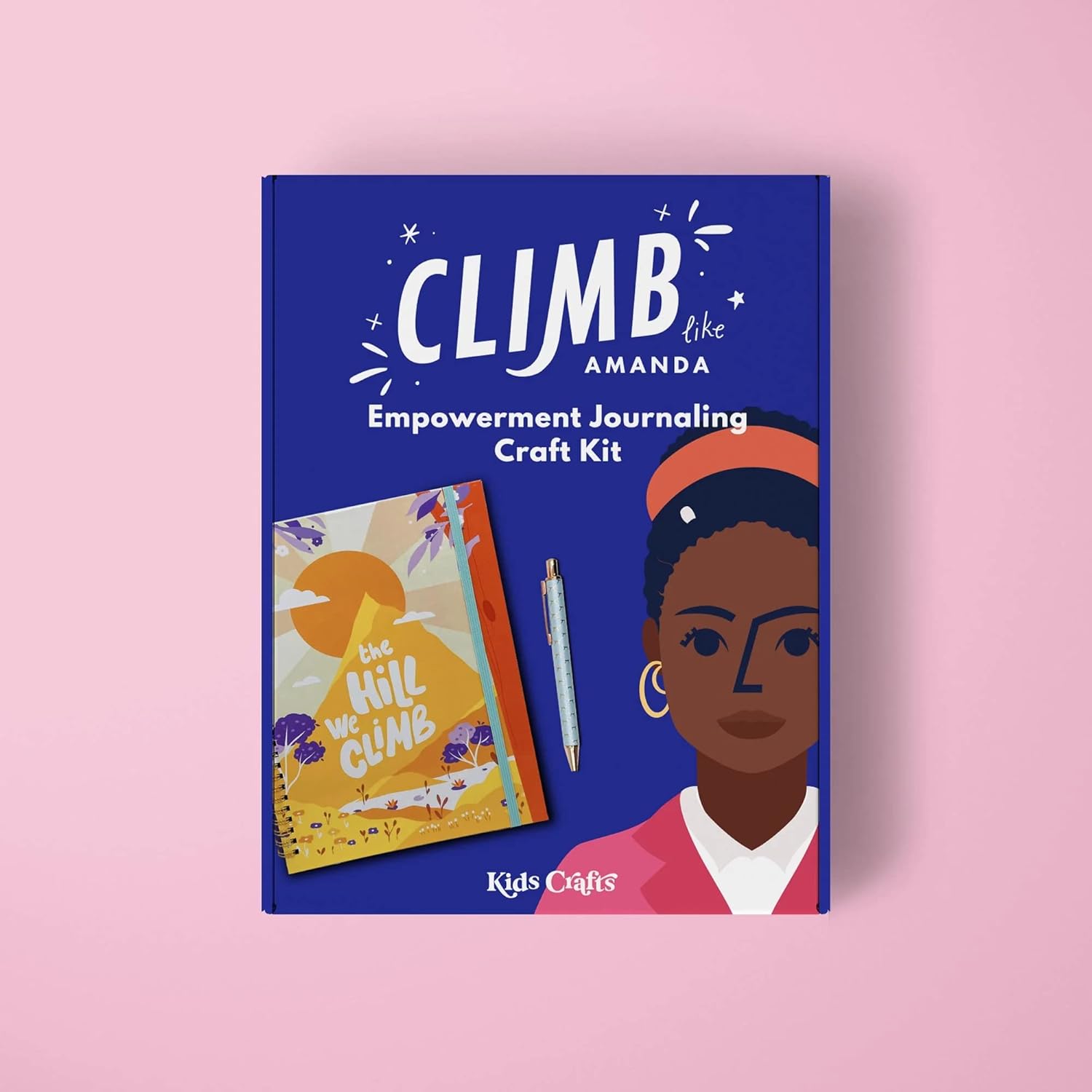 Kids Crafts Climb Like Amanda Empowerment Journaling Craft Kit - Journal for Girls Ages 8-12 | Journals for Kids | Great 10 Year Old Girl Birthday Gifts to Inspire and Motivate.