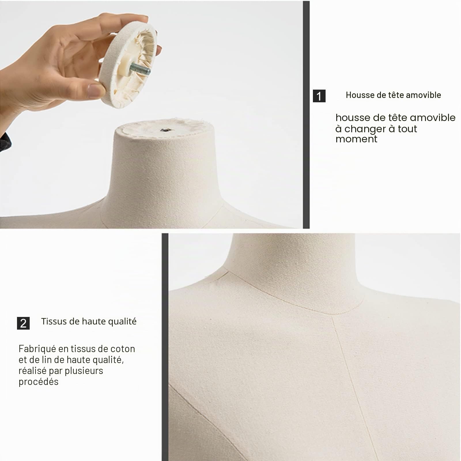 Mannequin Couture Femme, Mannequin Femme sur Pied en Hauteur avec Métal Base Rectangulaire, Mannequin de Vitrine Feminin pour Vetements Robe Vitrines Fenêtre Boutique( Couleur : White , Taille : A )