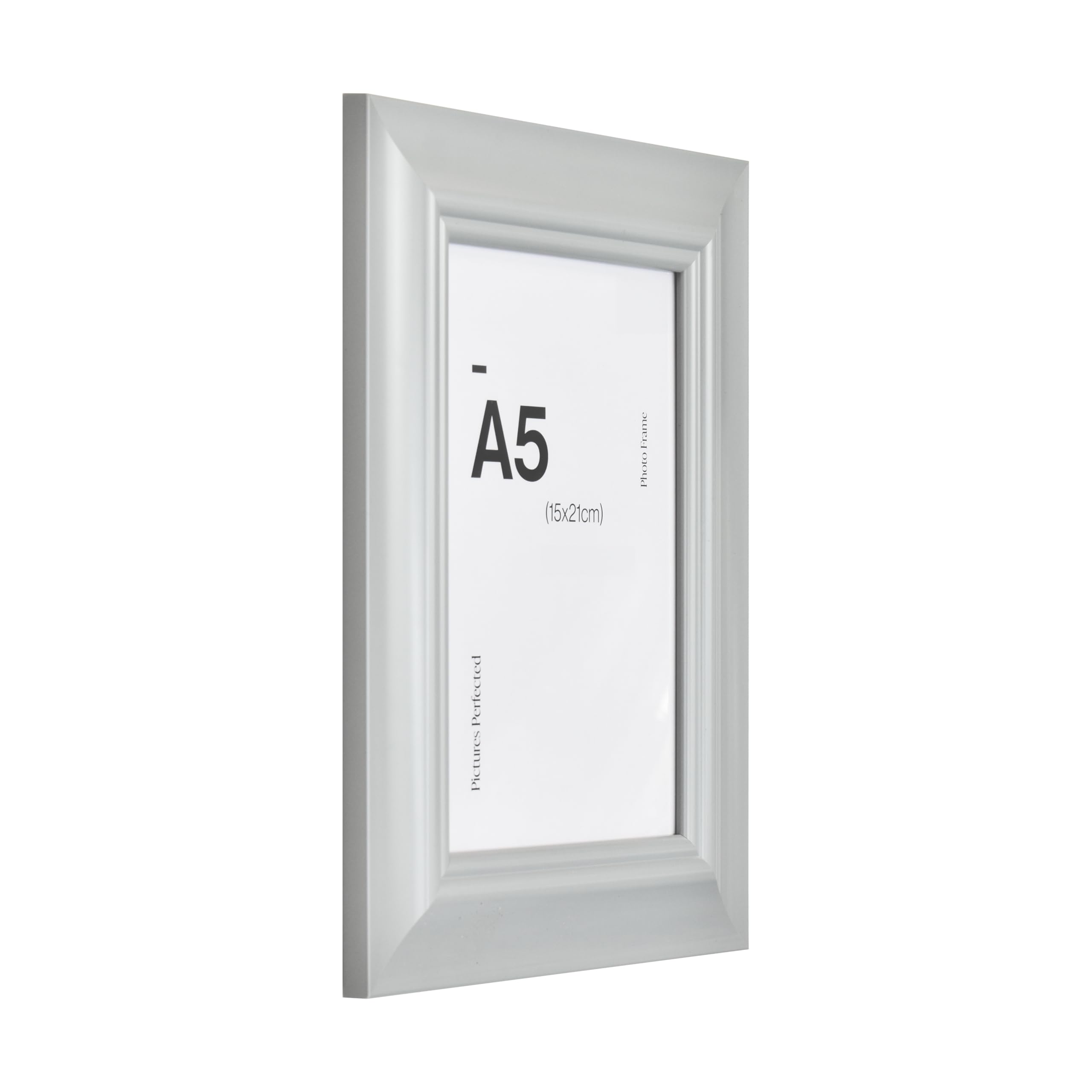 Traditional Grey A5 Photo Frame for A5 (15 x 21cm) Photos or Pictures, Plexi Glass, Freestanding or Wall Mounted Landscape or Portrait - Image 2