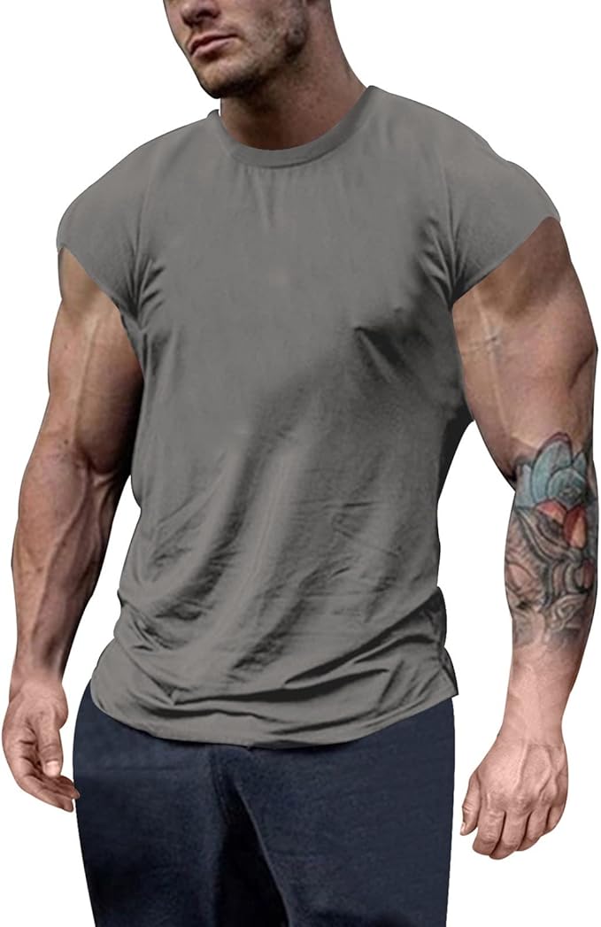 Linfrsh メンズ 夏服 オシャレ 30代 男性のtシャツは無地のフィットネスが上着に合います 韓国 ファッション 秋 プロテイン スマホショルダー ワイヤレスイヤホン プール ジュエリー Amazon Co Jp