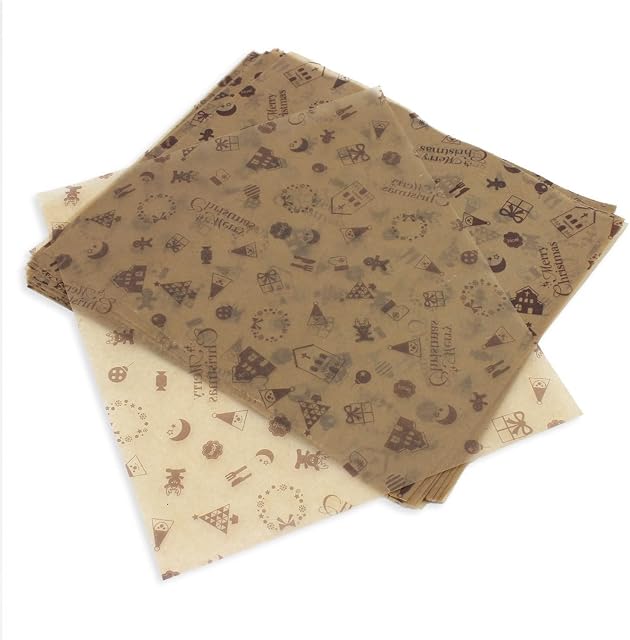 PsmGoods® 100 pcs Wax Paper for Cake Bread Wrapper Non-Stick (Chocolate Type)
