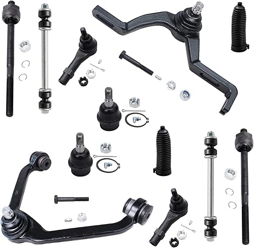 Miniatura 47 de Detroit Axle - Kit de suspensión delantera 2WD para Ford F-150 2004-2005, 2 brazos de control superiores, 2 rótulas inferiores, 2 barras
