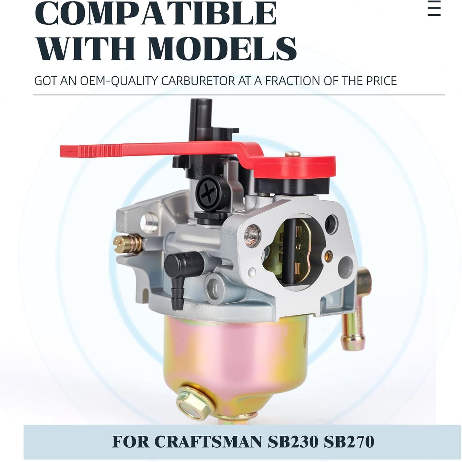 Carburetor Compatible with Craftsman SB230 SB270 247.887800 951-14093 247.887801 247.116830 MTD Yard Machine 31AS2S1E795 31A-2M1E752 31A-2M1E706 31A-2M1E700 31AS2S1E700 Snow Blower Carb